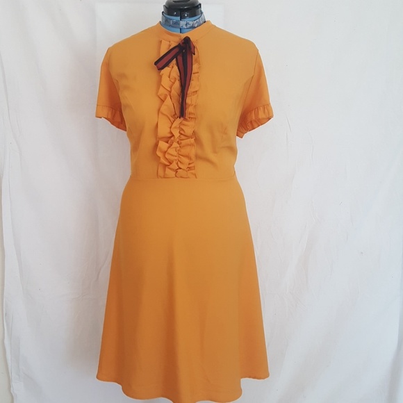 Eloquii Dresses & Skirts - ELOQUII MUSTARD RUFFLE TOP DRESS